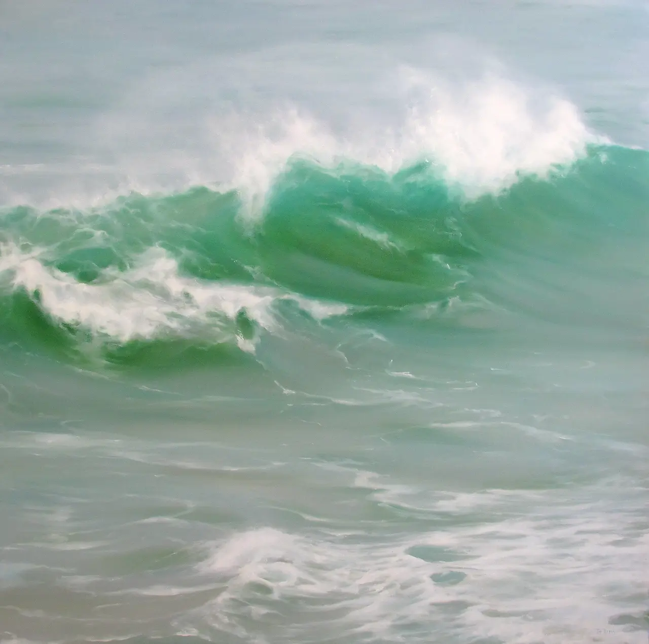 Jo Bemis - wave crest, off st ives